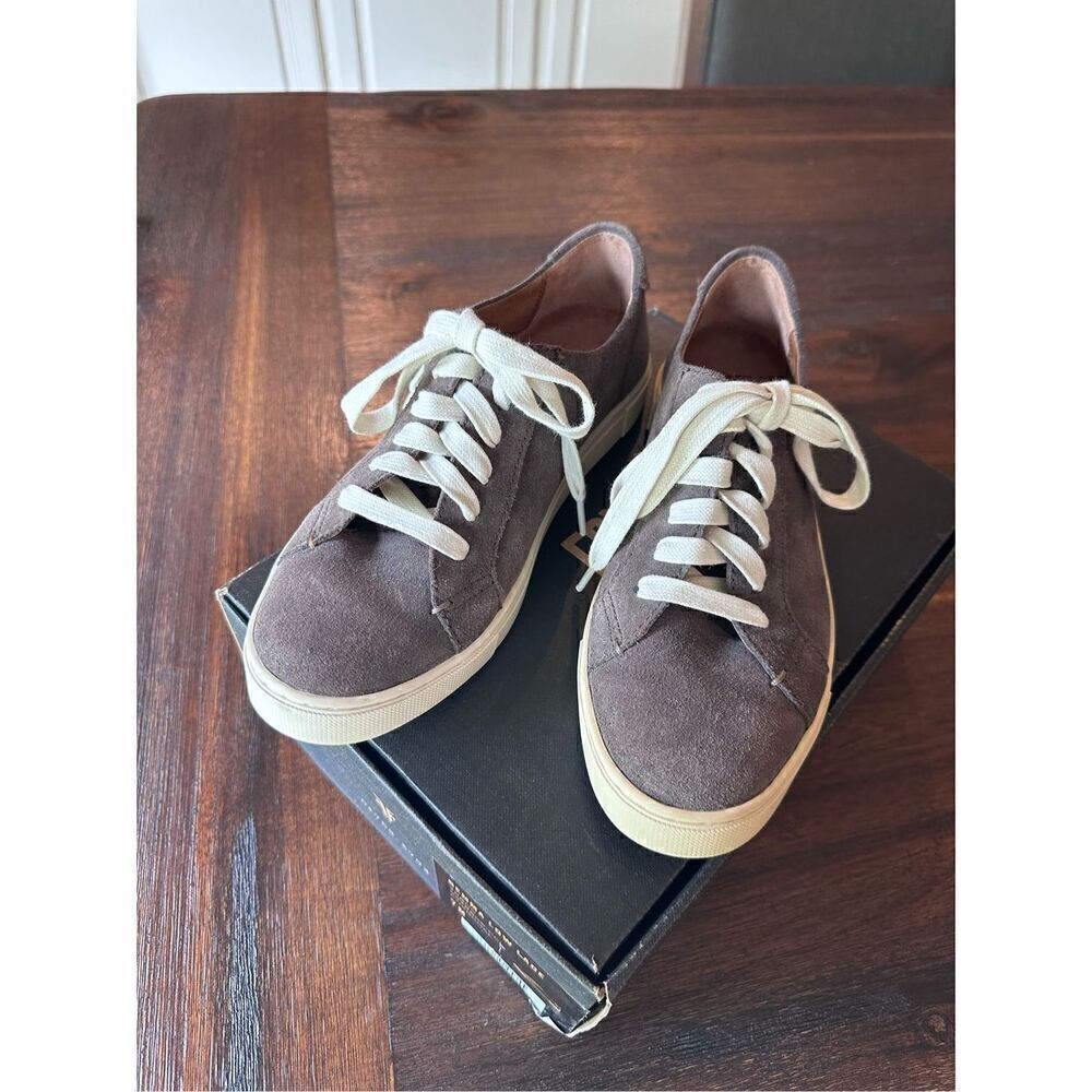 Frye Gemma suede leather low rise lace up shoe